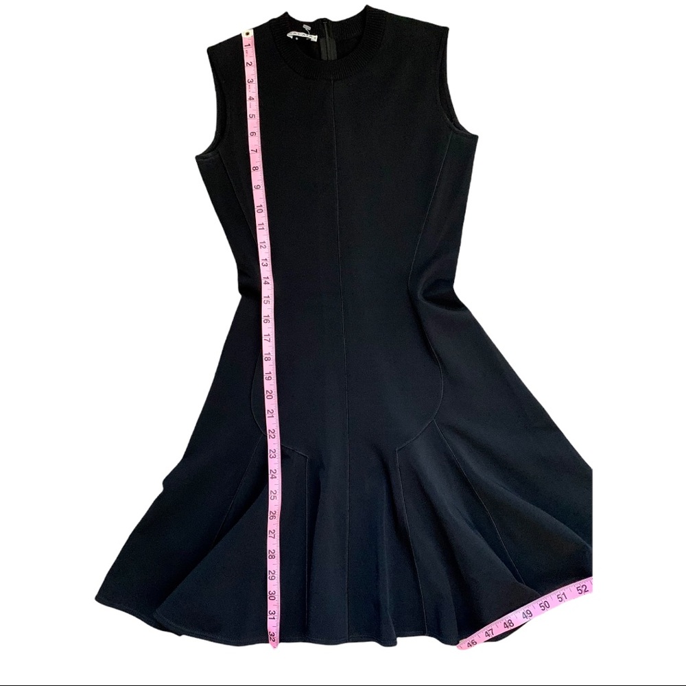 ALAIA Black Body Con Dress with Flowy Skirt. - Picture 8 of 9